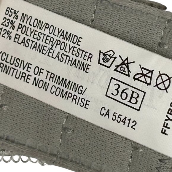 ⭐ NWT Fit Fully Yours Autumn Moulded Bra • Grey Lace Embroidered • 36B ⭐ - Picture 5 of 7